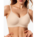 Jelly Bras for Women No Underwire Wireless Tshirt Bra Push Up Seamless Bralettes w Support