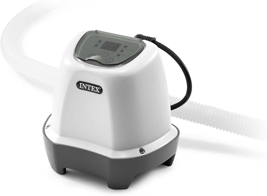 Intex QS200 Krystal Clear Saltwater Chlorine System for Above Ground Pools: Keeps Water Clear  Reduces Chemical Use  Sleek Control Panel with Buttons  Up to 2200 Gallon Pools
