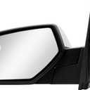 Driver Left Side Door Mirror Power and Heated Glass with Turn Signal Arrow with Menory and Chrome Back Cover Power Folding for 2014-2019 Chevrolet Silverado GMC Sierra 1500 2500 3500, Standard