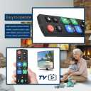 Large Button Universal TV Remote Control for Seniors, Easy to Use Simple Remote for TV, Large Buttons and Clear Layout, Ideal Universal TV Remote for Elderly and Low Vision Users