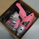 Hi-Spec Small Electric Screwdriver, Mini Drill Set, Rechargeable 3.6V Cordless Screwdriver with 26 Driver Bits, Power Tool for Small Projects & Home Use, Pink