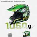 DOT Youth Dirt Bike Helmet with Goggles & Gloves for 5-14 Years Old, Youth ATV Helmets for Youth Boys Girls, Four Wheeler Helmet, Motocross BMX MX UTV Offroad Street Go Kart Dirt Bike Race Car