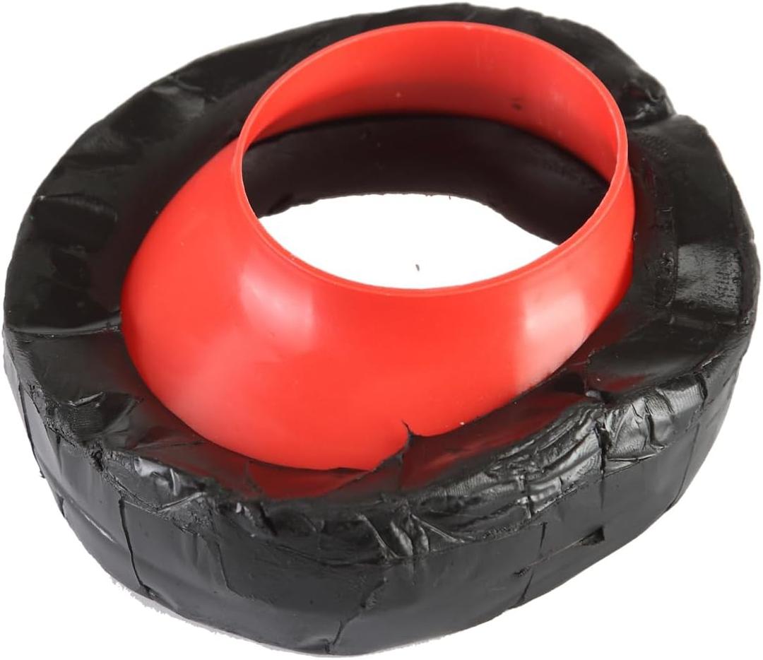 Leakproof Toilet Flange Repair Kit with Wax Ring Rubber Seal,Offset Toilet Flange Replacement,Wax Ring for Toilet,Fits Models (Red)