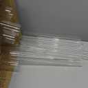 24 Pcs Hurricane Candle Holder Sleeve, H:16" D:2" Bottomless Glass Cylinder Candleholder Tall Clear Glass Cylinder Open Both Ends, Chimney Tube Cover, Open Ended Candle Shade