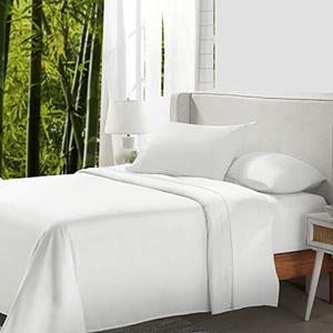 California Design Den Rayon from Bamboo Sheets Queen Size Bed Luxury Silk Cooling Bedsheets with Snug Fitted Deep Pockets (King , Ivory)