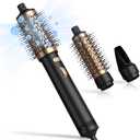 3 in 1 Rotating Hair Dryer Brush Spinning with Detachable Brush(2" & 1.5"), 3 Heats and 2 Speeds Rotating Hot Air Brush for Curl, Straight