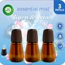 Air Wick Essential Mist Refill, 3ct, Linen & Petals, Air Freshener, Essential Oils