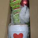 2.5 Ft Whimsical Table Top Christmas Tree Bendable Lime Green Christmas Tree with Red Ball Bent Top Curved Shape Artificial Tabletop Decoration for Xmas Home Decor Party Office Home Indoor