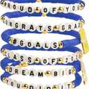 2x OHOME Graduation Gifts - 6 Pack Blue Graduation Bracelets for Her | 2026 2027 Graduation Decorations Dress Outfit for Women Men - Graduation Party Favors Supplies for Him