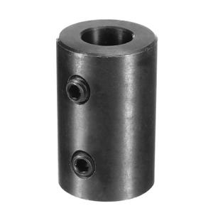 uxcell Shaft Coupling 5/8" Bore, 1-1/4" OD, 2" Length, Black Oxide Plated Steel Rigid Coupling, Motor Wheel Coupler, (2 Set Screws)