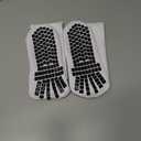 LUX Anti Slip Soccer Knee Socks,Non Slip Football/Basketball/Hockey Sports Grip Socks (White)