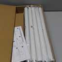 IFELS Heavy Duty Curtain Rods for Windows 72 to 144 Inch, 1 Inch Adjustable White Curtain Rod Set with Easy Installation and Modern Design (A1,White,30-150")