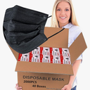2000PCS Wholesale Bulk Disposable Face Masks, Non Woven Thick 3-Layers Breathable Face Mask for Adults