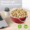 LivLab Mker Snack bowls for adults, Pistachios bowl with shell storage, Nut bowl sunflower seed spit cup, can berry serving dish, Green