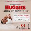 Huggies Size 1 Diapers, Skin Essentials Baby Diapers, Size 1 (8-14 lbs), 84 Count, 