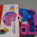 Balloon Pump Electric,110V 600W Balloon Blower Inflator Dual Nozzle Air Pump Balloons Inflator for Decoration, Party, Sport,Gifts:2 Balloon Tying Tools (Rose Red)