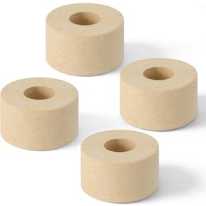 Tuanse 4 Pack 1.75 x 2 Inch Tall Round Kiln Posts High Alumina Kiln Posts Ceramic Shelf Supports for High Temperature Kilns Shelf Sturdy Firing Post