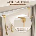 Twisted Design Over the Door Hook Rack, Towel Hanger, Coat Rack for Bathroom, Bedroom or Laundry Room (Gold With 12 Hooks)