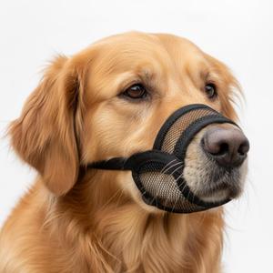 Dog Muzzle for Large Dogs Breathable Air Mesh Muzzle for Large Sized Dog | Mussels for Dogs Grooming | Muzzles to Prevent Biting Barking Chewing | Allows Panting and Drinking