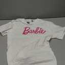 Girls Barbie T-Shirt, White, Size L, youth