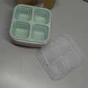 4 Pack Snack Containers, 4 Compartments Bento Snack Box, Reusable Meal Prep Lunch Containers for Kids Adults, Divided Food Storage Containers for School Work Travel