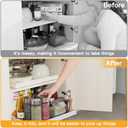 2 Pack Pull Out Cabinet Organizer Expandable(12"-20") Slide Out Drawer