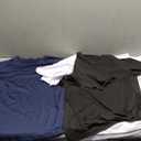 Dalavch 5 Pack Mens Compression Shirts Short Sleeve Cool Dry Sports Athletic Workout Base Layer Undershirt T-Shirt Tops (Medium, 2 Black 2 White 1 Blue)