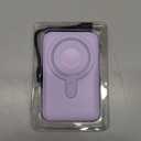 Wireless Portable Charger 10000mAh,3-in-1 Magnetic Power Bank with Built-in Cables LED Display,22.5W Fast Charging Mag-Safe Battery Pack for iPhone 15/14/13/12, Apple Watch Series, Airpods (Purple)