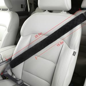 Extra Long Seatbelt Covers for Adults Kids Women & Men, Soft Car Seat Belt Strap Cushion for Sedan, SUV, Trucks, Shoulder Neck Chest Protector Pads, Auto Accessories, 1pc, Black, 15.5in (15.5in - 1pc, Black)