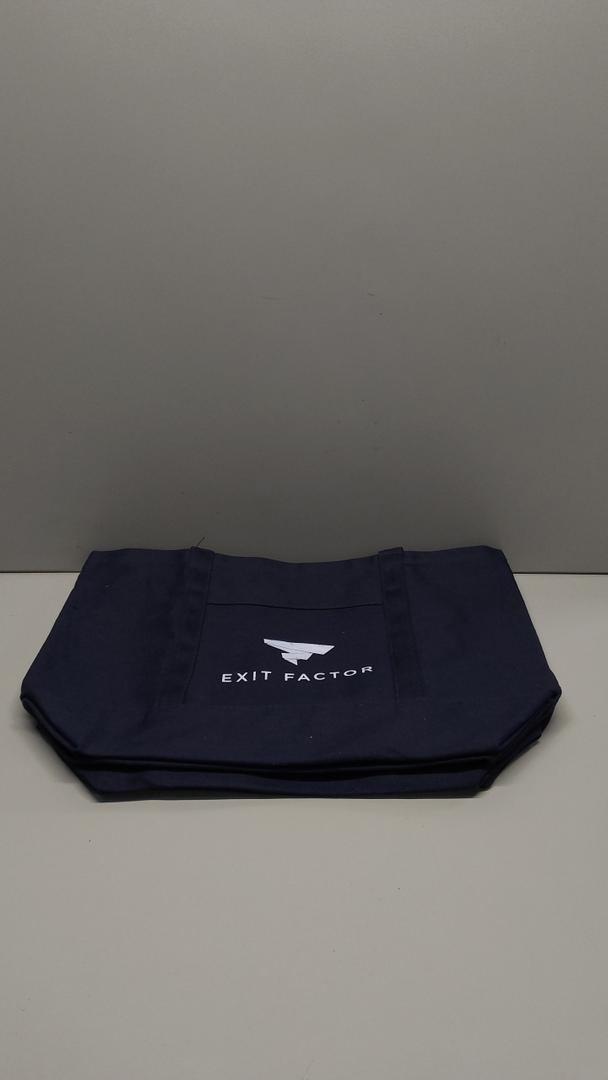 Medium Canvas Tote Bag Heavy Duty Roomy Grocery Shopping Carry Beach Bag Handbag- Navy Blue 2pcs