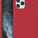 K TOMOTO Compatible with iPhone 11 Pro Max Case, Drop Protection Liquid Silicone Gel Rubber Full Body Cover with Soft Microfiber Shockproof Phone Case for iPhone 11 Pro Max 6.5", Red