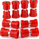 Club Car DS Front & Rear Leaf Spring Bushing Kit, Golf Cart Leaf Spring Polyurethane Bushing and Sleeves for 1981-Up DS, Upgraded Red GolfCart Suspension Shackle Parts OE Replaces 1012303 1015583