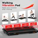 Walking Vibration Pad Treadmill with 750W,Folding Treadmill with 6% Adjustable Incline,Portable Walking Pad with LED Display&APP Control,Compact Treadmills with Handle Bar for Home