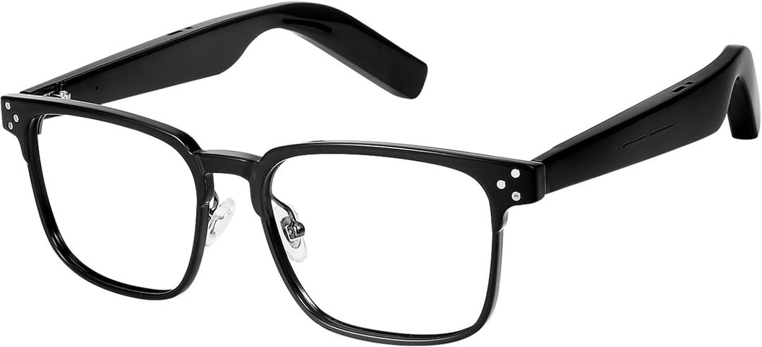 X00MEER Smart Glasses, 5.3 Bluetooth Glasses with Dual Stereo Speakers, Voice Assistant Compatible,Music &HD Calling, for Men & Women (KX31B1)