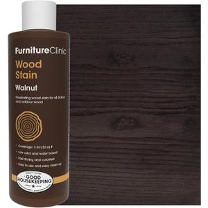 Furniture Clinic Wood Stain | Walnut | Water Based | Fast Drying, Low Odor, & Non-Toxic | for Indoor & Outdoor Furniture and More | Multiple Finishes | (8.5oz / 250ml)