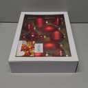 Alupssuc 10Pcs Multiple Styles Glass Christmas Ball Ornaments for Tree Decorations, Red