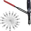 10mm Valve Adjustment Tool Jam Nut, with Angled Feeler Gauge, Slotted Valve Grinding Lapping Tool, Jam Nuts with Window Cut Out for Positioning, for Honda Toyota and Other Japanese Auto Vehicle Engine