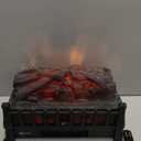 Electric Fireplace Logs Inserts Heater with Infrared Remote Controller 5 Flame Brightness 24 H Timer Overheating Protection for Home and Office Decor Black