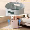 Large Foot Soak Tub - Sturdy Pedicure Basin with Built-in Handles, Spacious Calf Covering Bucket for Home Spa Relaxation (Blue)