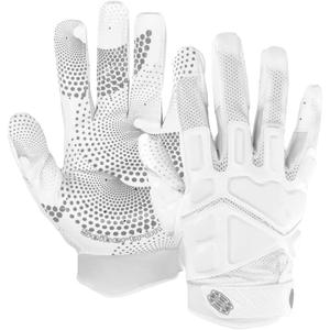 Seibertron Pro 3.0 Twelve Constellations Elite Ultra-Stick Football Receiver Gloves | Super Sticky Grip for Youth Kids Boys 8-12 Girls & Adult Men & Women, Perfect Sports Gift (White Breathable)