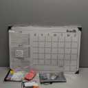 24x16" Clear Acrylic Wall Calendar with Dry Erase Surface, Monthly Planner Board, Includes Colorful Markers, Eraser, Multi-Color Mounting Screws, & Easy Install Kit - Ideal for Home & Office