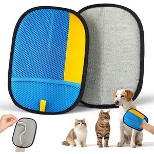 2 x Pet Hair Removal Glove, Magic Brush Electrostatic Mitt, Pet Hair Remover Tool for Dog & Cat, Reusable Pet Hair Gloves Pet Grooming Needs, Fur Remover for Couch, Clothing, Carpet & Car Seat