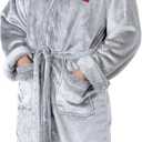 Northwest NHL mens Transfer Patch Silk Touch Robe (XL)