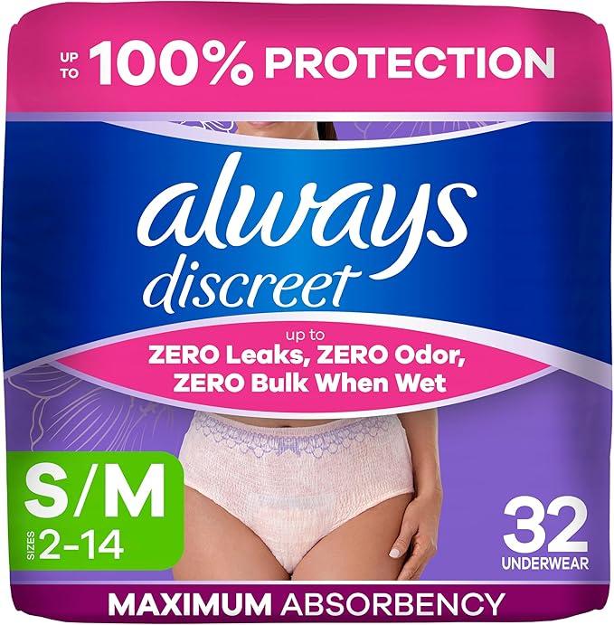 Always Discreet Adult Incontinence & Postpartum Underwear for Women
