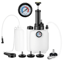 3L Brake Bleeder Kit, Manual Brake Bleeder Vacuum Pump Kit, Brake Fluid Bleeder Kit With 1l Brake Bleeder Bottle And 4 Master Cylinder Adapters, Brake Bleeding Kit Suitable for Most Vehicles