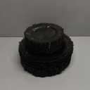 U-QE 60PCS Clear Black Plastic Plates, Heavy Duty Halloween Plates Disposable Including 30PCS 10'' Dinner & 30PCS 7'' Dessert Plate - Hard Halloween Plastic Plate for Party & Wedding