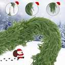 Christmas Garland Norfolk Pine Garlands Artificial Greenery Garland for Mantle Table Fireplace Stairs Christmas Decor Garland Windows Porches Holiday Garlands Indoor Outdoor Decoration (5FT)