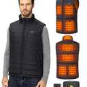 Sevdiea Men’s Heated Vest with Battery Pack Included 16000mAh 7.4V, Warming Heated Vest for Men, Electric Heating Vests for Cycling -size XL