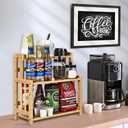 Sorbus Kitchen Countertop Organizer Bamboo Wooden Counter Storage Shelf Rack for Spice, Soap, Skin Care, Makeup Display Stand, Bathroom Shelves, Vanity, Office (3-Tier)