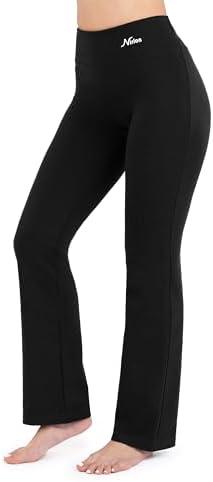 Nirlon Straight Leg Yoga Pants - Yoga Pants for Women Soft & Breathable Womens Leggings for Gym & Yoga, XL